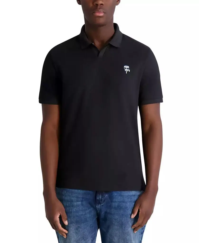 Karl Lagerfeld Paris Men's Regular-Fit Karl Head Piqué Polo Shirt