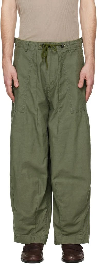 Needles Khaki H.D. Fatigue Trousers