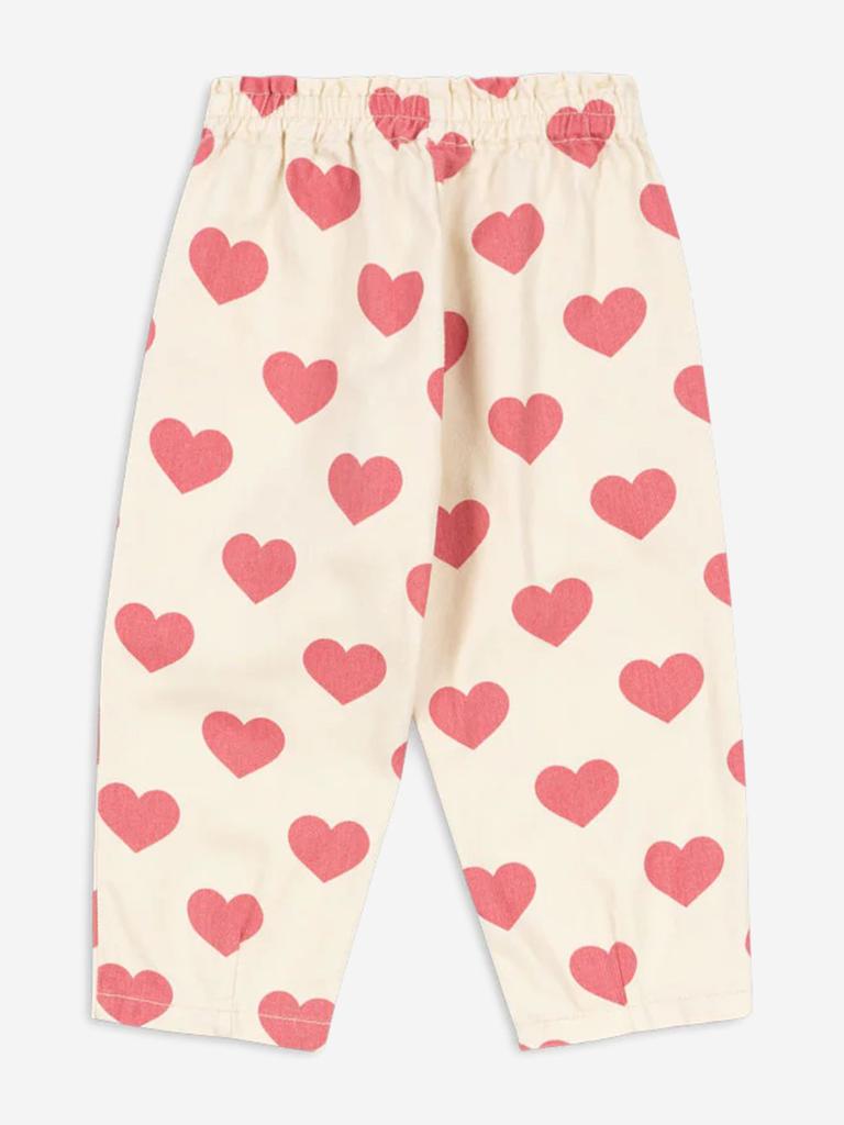 Konges Slojd Girls Hearts Magot Frill Pants in Ivory