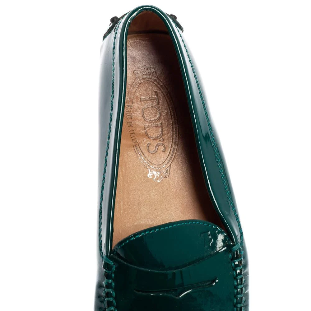 Tod's Tod's Green Patent Leather Gommini Penny Loafers Size 36 7