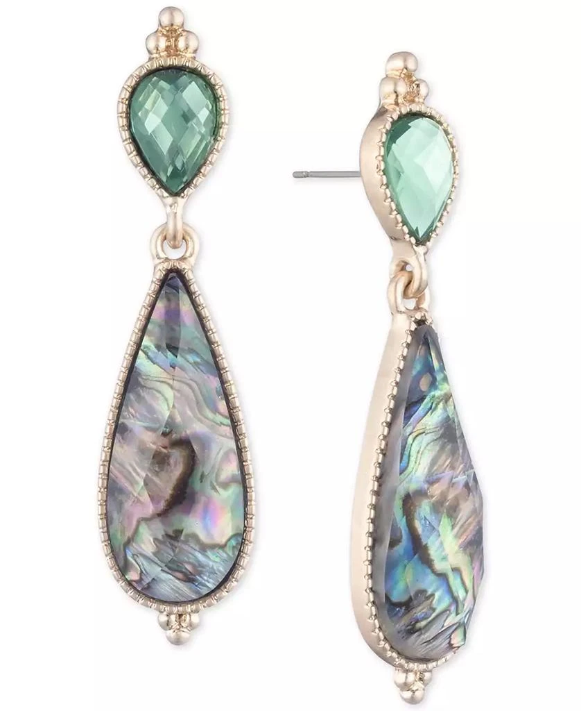 Lonna & Lilly Gold-Tone Stone Double Drop Earrings 1