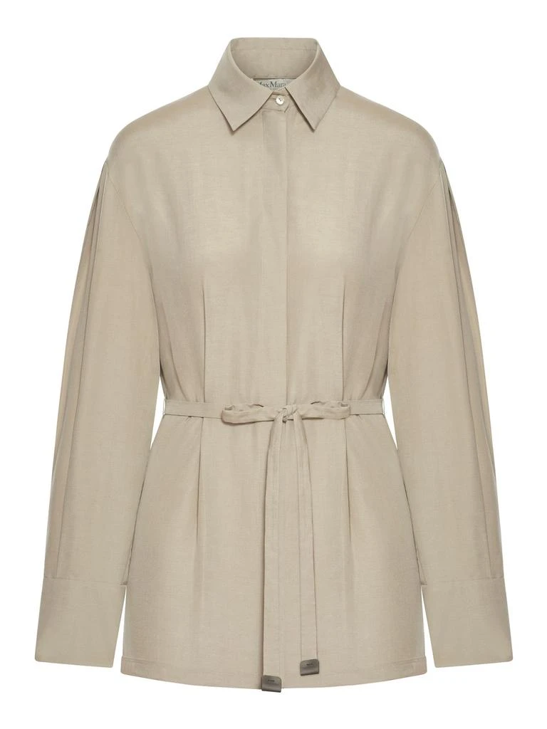 Max Mara Max Mara Affari Oversized Belted Shirt 1