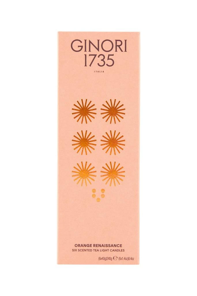 GINORI 1735 orange renaissance scented tea light candles refill 1