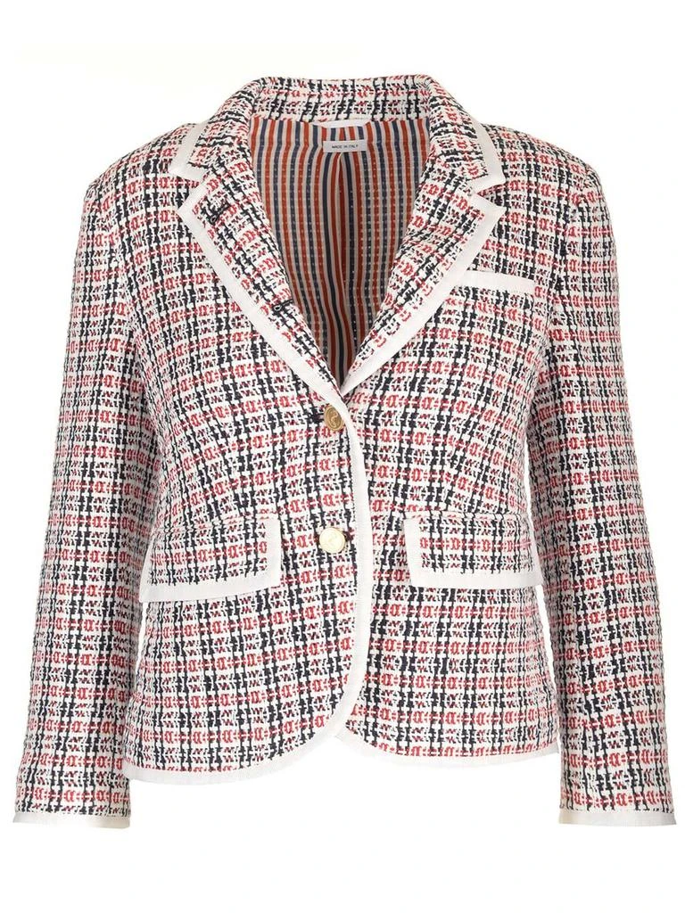 Thom Browne Thom Browne Check-Pattern Buttoned Tweed Jacket 1
