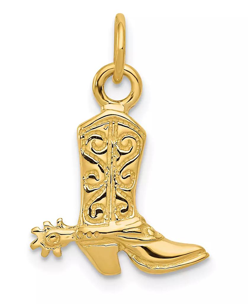 Macy's Cowboy Boot Pendant in 14k Yellow Gold