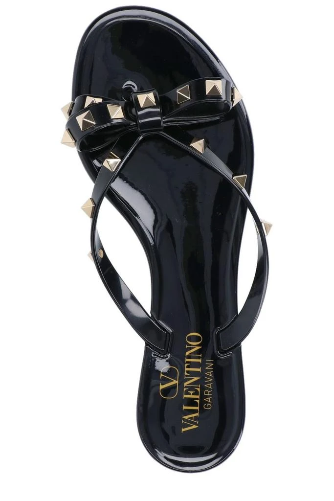 Valentino Valentino Garavani Rockstud Bow Detailed Thong Sandals 4