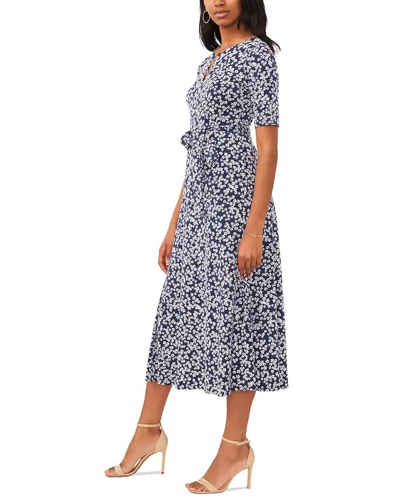MSK Petite Printed Ring Short-Sleeve Midi Dress 3