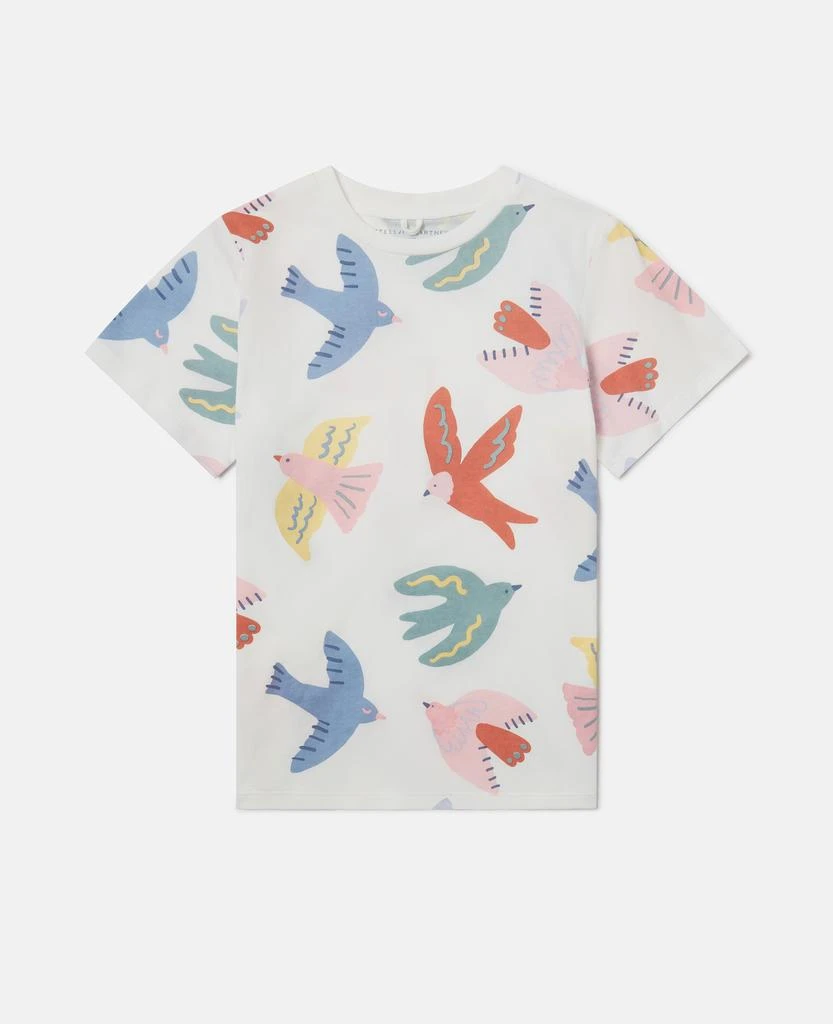 Stella McCartney Stella McCartney - Dove Print T-Shirt, Ivory/Multicolour, Size: 6 1