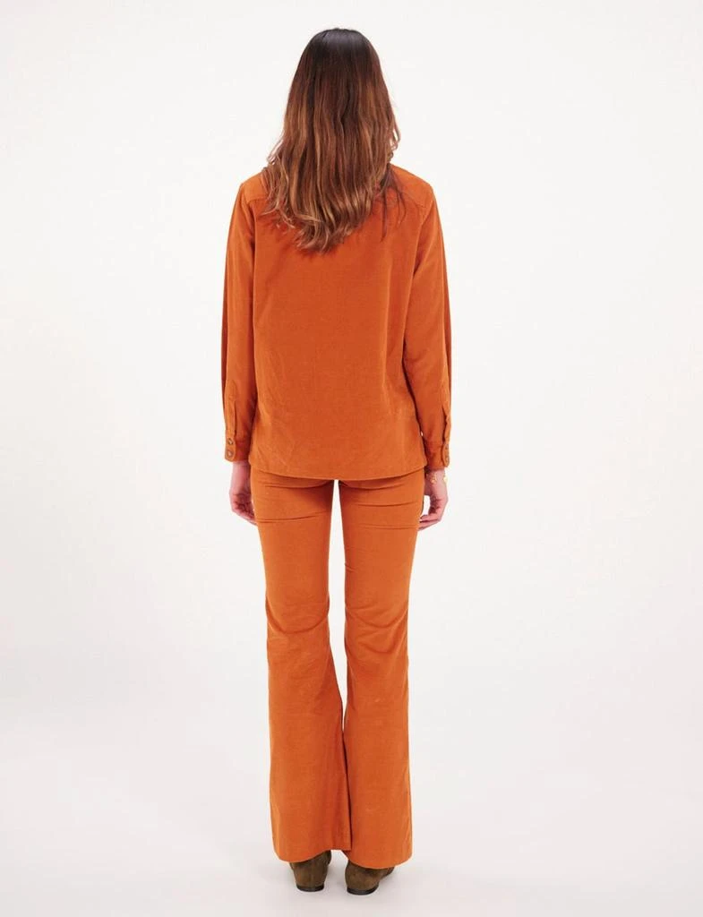 INES DE LA FRESSANGE Chandler orange velvet shirt 6
