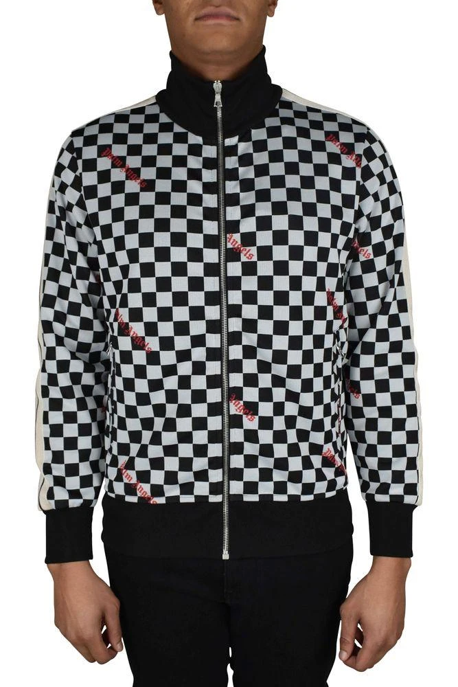 Palm Angels Checkerboard Print Vest With High Collar 2