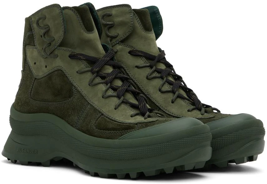 Jil Sander Green Padded Boots 4
