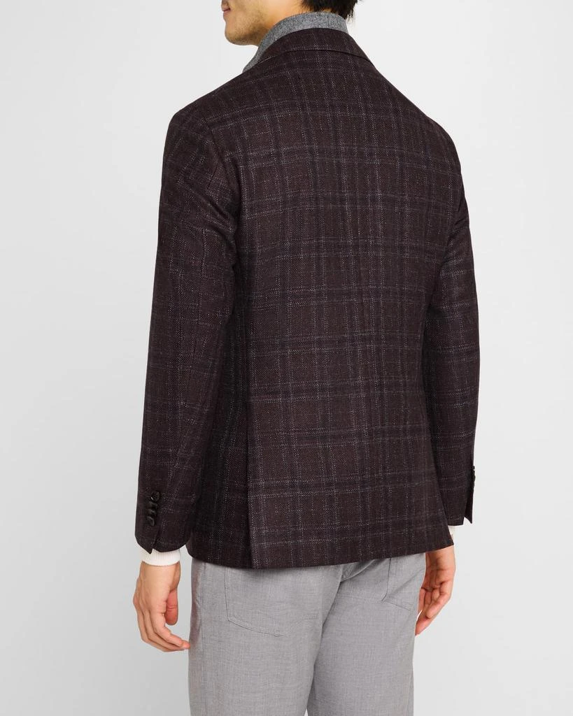 Neiman Marcus Men's Windowpane Sport Coat with Solid Vest 3