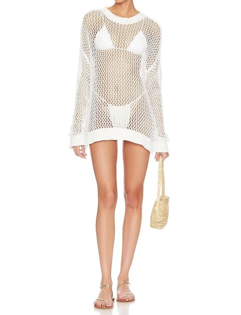 Beach Riot Beach Riot - Hilary Mesh Round Neck Sweater 1
