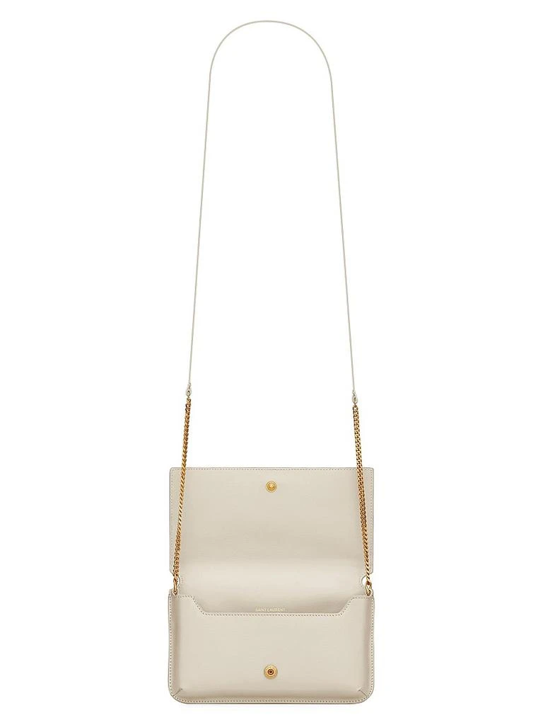 Yves Saint Laurent Cassandre Phone Holder with Strap in Smooth Leather 6