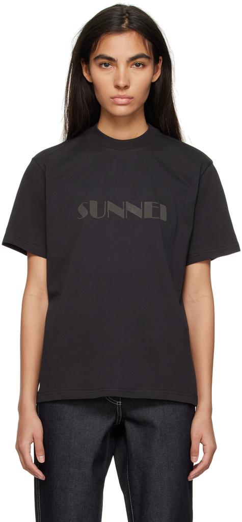 SUNNEI Black Printed T-Shirt