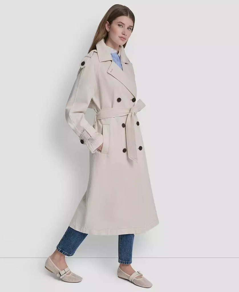 DKNY Women
s Double Breasted Belted Trench Coat 3