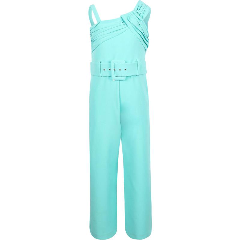 Abel & Lula Long elegant jumpsuits set in turquoise and pink