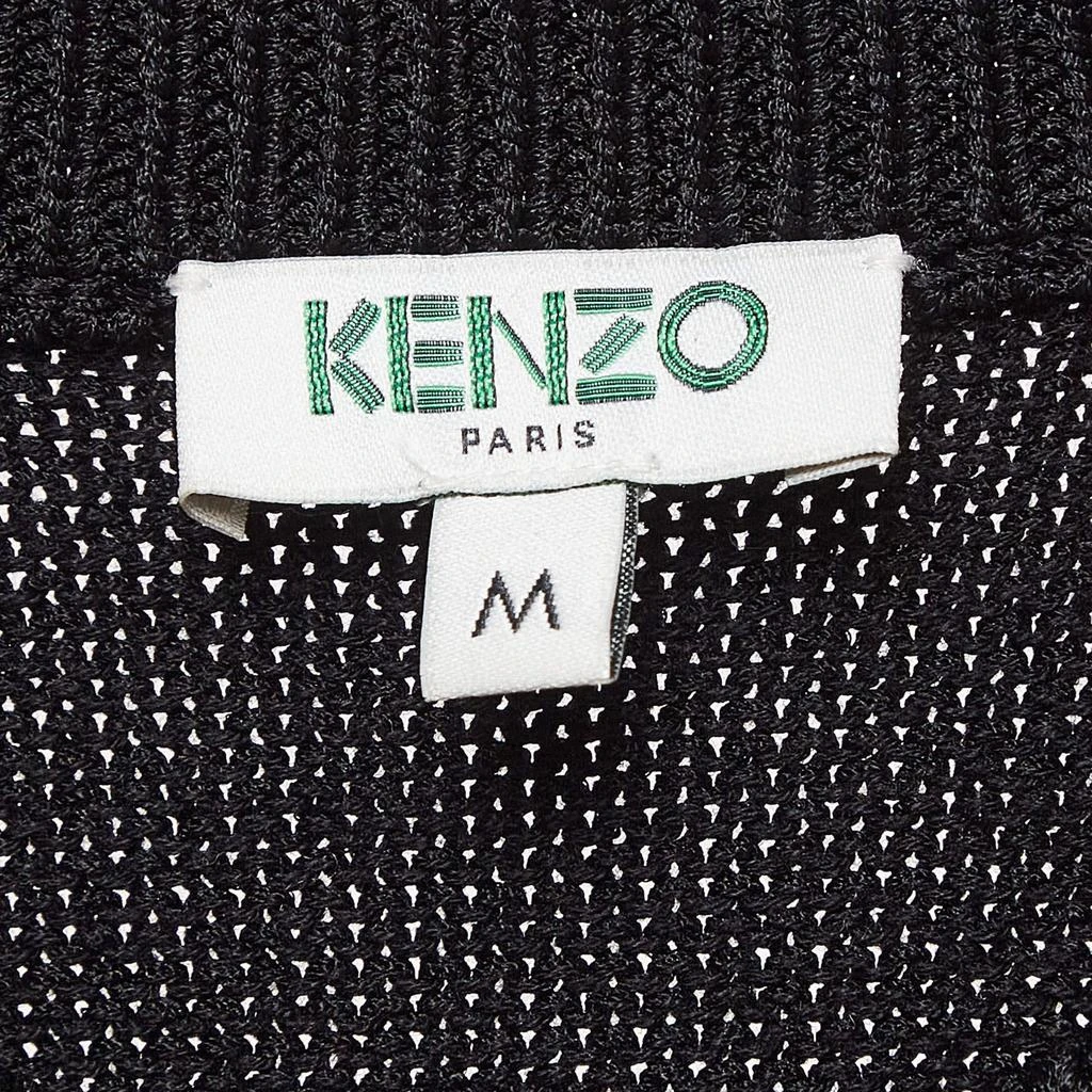 Kenzo Kenzo Black Embroidered Rib Knit Jumper M 4