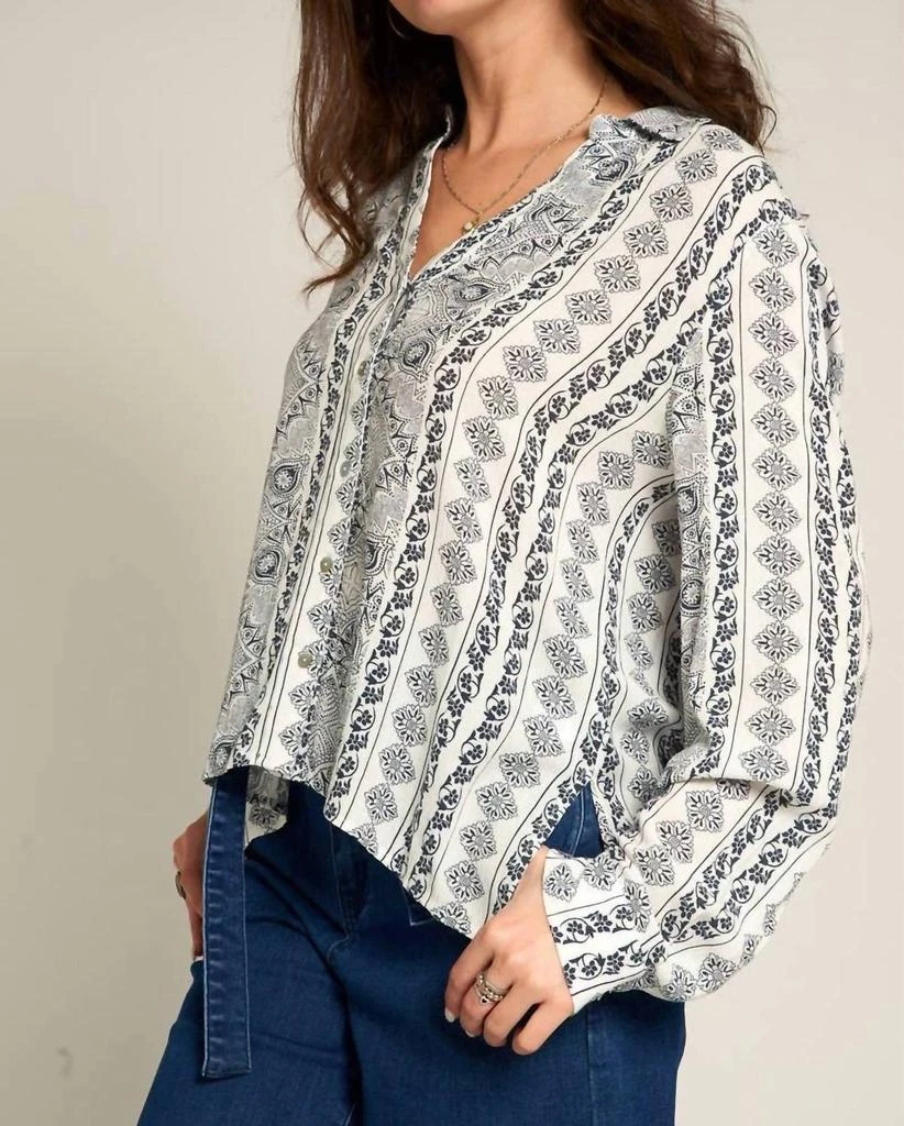 En Creme En Creme - Floral Stripe Blouse 3