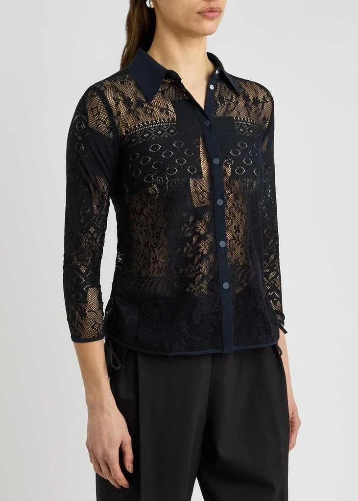 HIGH Pronounce ruched lace shirt 2