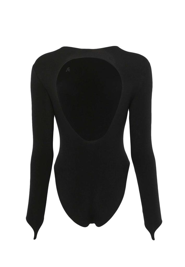 ANDREA ADAMO Andrea Adamo Cutout Long Sleeve Bodysuit