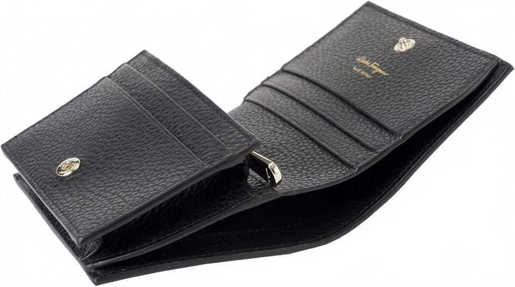 Salvatore Ferragamo Women's Gancini Bifold Wallet In Black 5