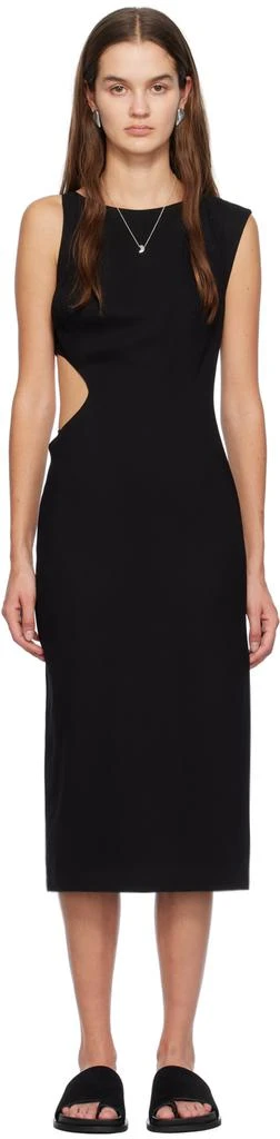 St. Agni Black Arc Cutout Midi Dress 1