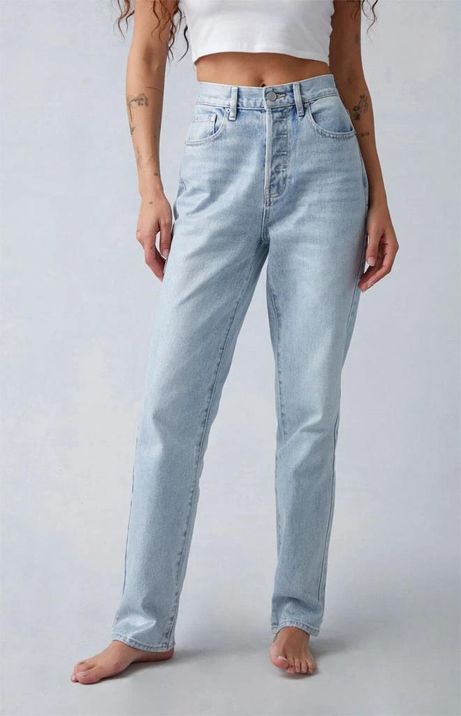PacSun Light Indigo Glittery Dad Jeans 1