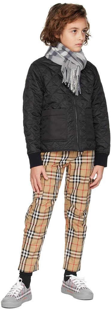 Burberry Kids Black Quilted Jacket 4