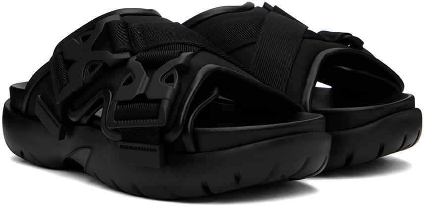 ◆正規品◆BOTTEGA VENETA SNAP SLIDE SANDAL BLACK(W)◆関税込 Bottega Veneta Black Snap Slide Sandals - Shoes - Free