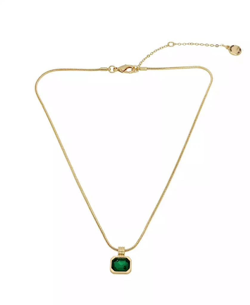 Steve Madden Faux Stone Gem Pendant Necklace