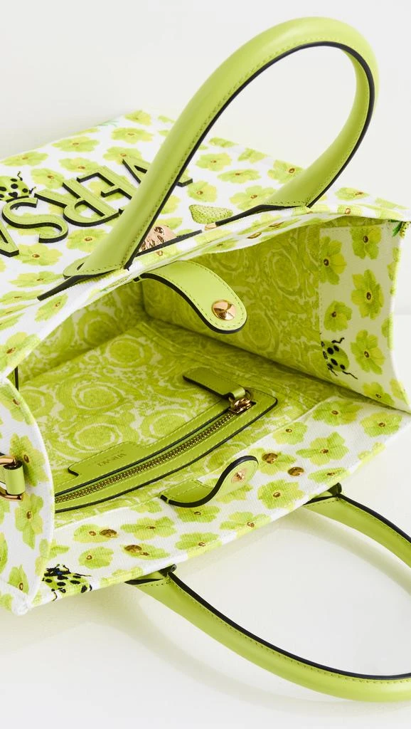 Versace Fabric and Calf Leather Small Tote 5