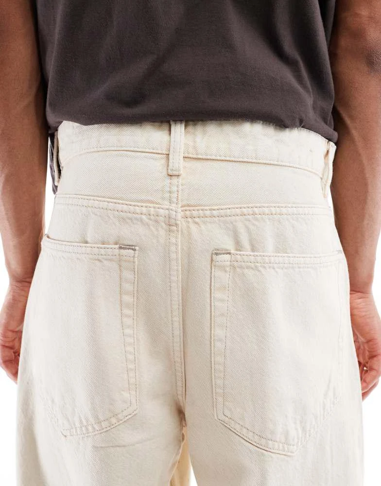 Bershka Bershka super baggy jean in ecru 5