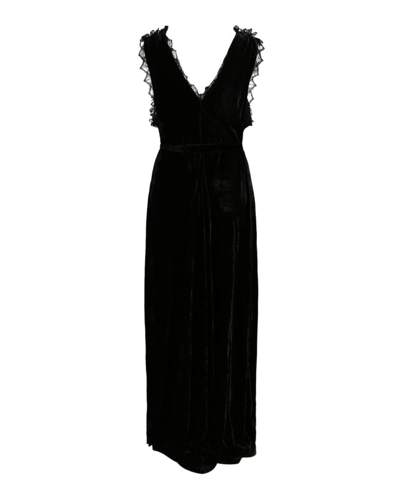 Bottega Veneta Velvet and Lace Maxi Dress