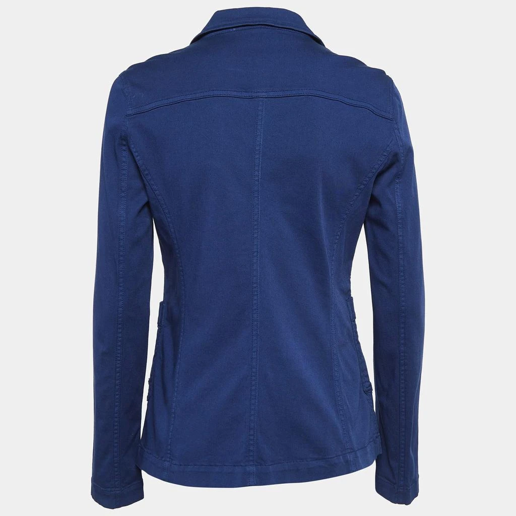 Love Moschino Love Moschino Navy Blue Cotton Metal Badge Detail Blazer M 2