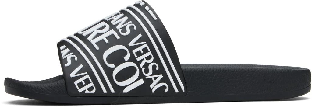 Versace Black Logo Pool Slides 3