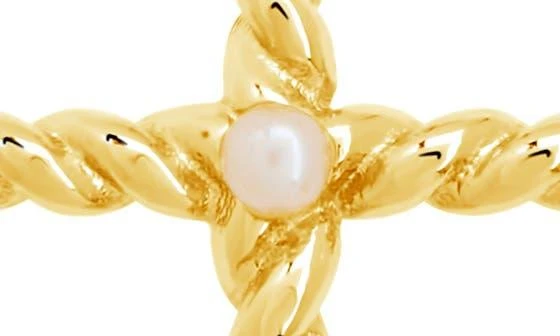 Sterling Forever Anas Cultured Pearl Cross Pendant Necklace 5