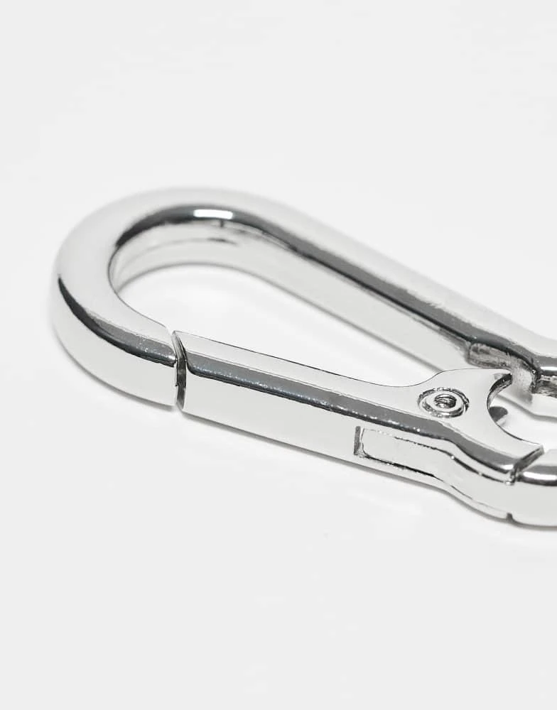 ASOS ASOS DESIGN festival jeans clip keyring in silver tone 2