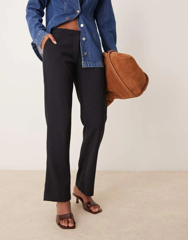 Abercrombie & Fitch Abercrombie & Fitch tailored trousers in black 5