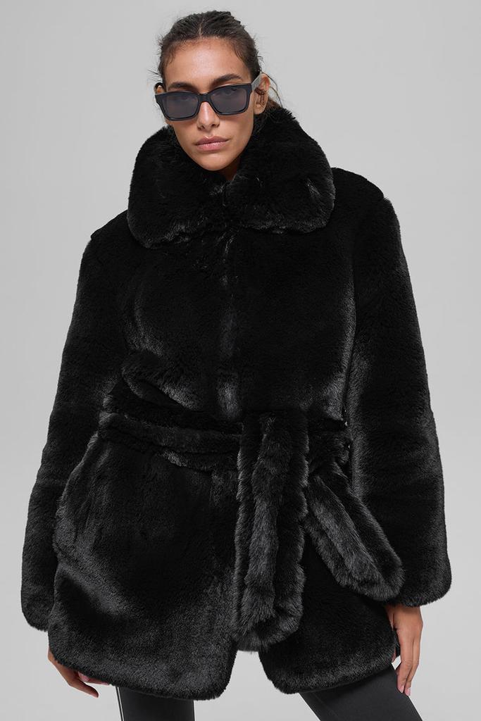 Alo Faux Fur Starstruck Coat - Black - Jackets - Compare Prices