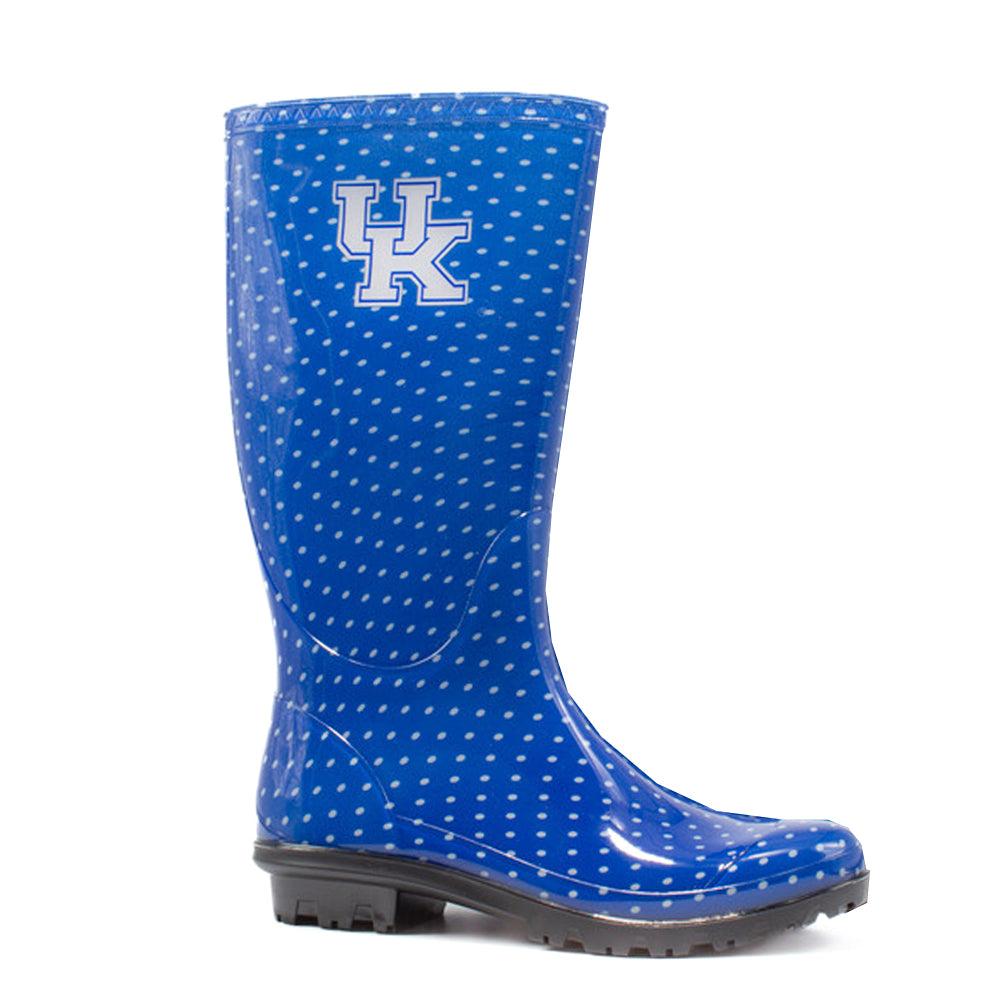 Gameday Boots University of Kentucky Polka Dot Round Toe Rain Boots