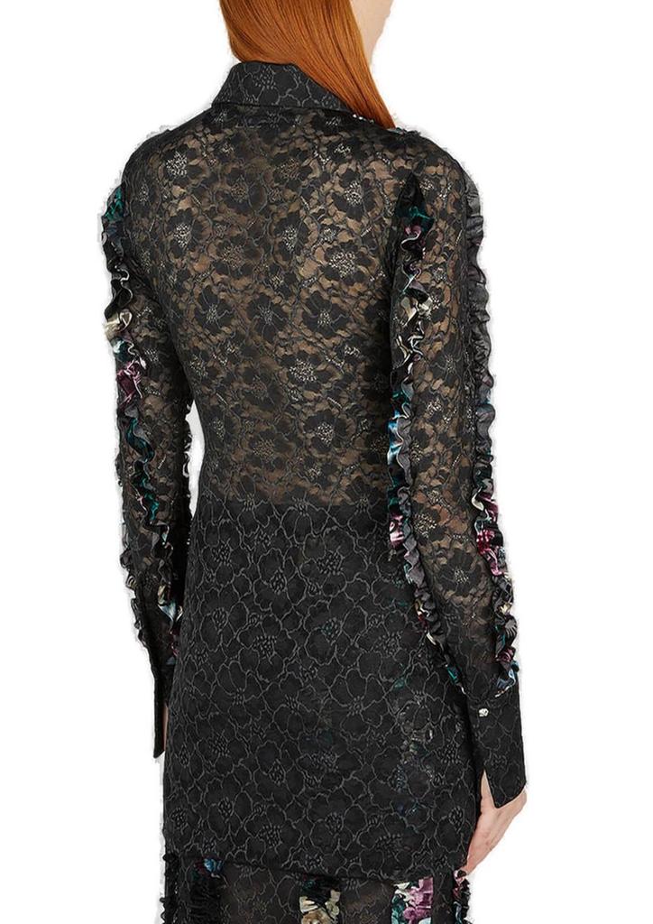 Rave Review Rave Review Yrsa Ruffled-Trim Lace Shirt