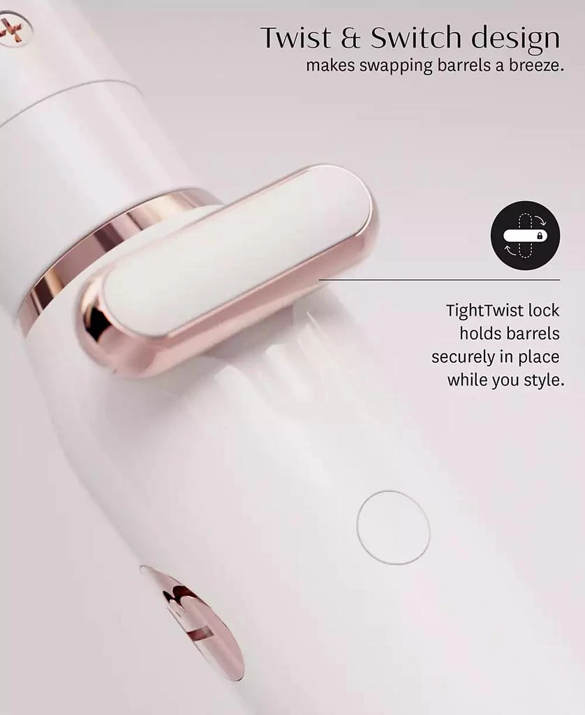 T3 Switch Kit Curl Trio Professional Ionic Interchangeable Curling Iron with 3 CeramicClip & Wand Barrels for Curling and Waving 4