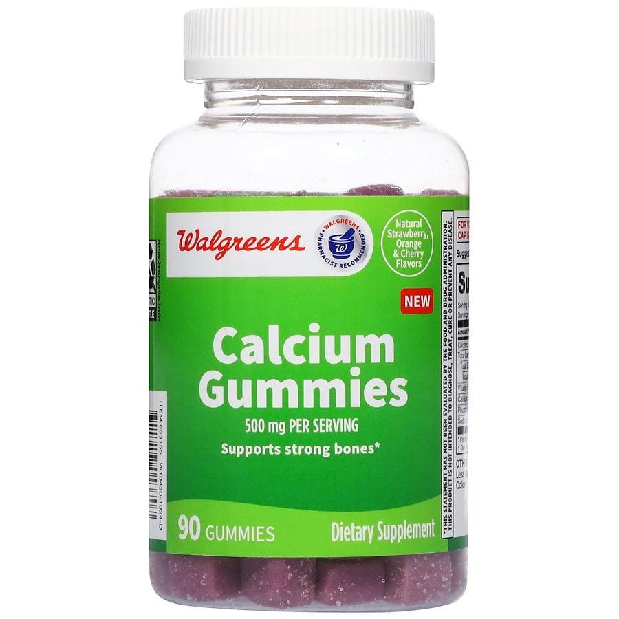 Walgreens Calcium Gummies Natural Strawberry, Orange & Cherry