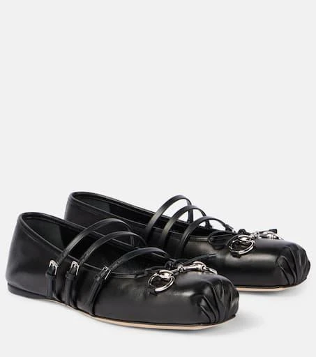 Gucci Gucci Horsebit leather ballet flats 1
