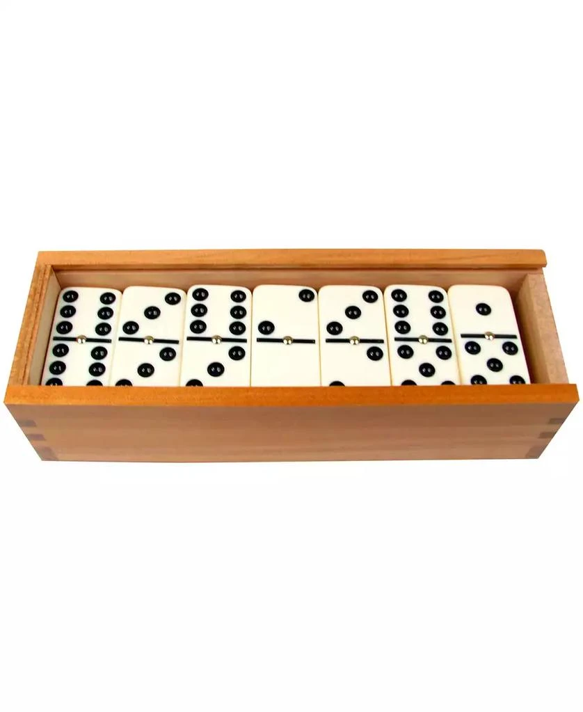 Trademark Global Hey Play Premium Set Of 28 Double Six Dominoes Wood Case 3