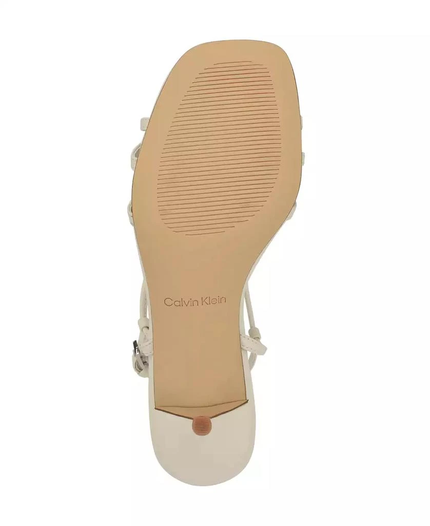Calvin Klein Women's Poeta Kitten Heel Strappy Dress Sandals 5