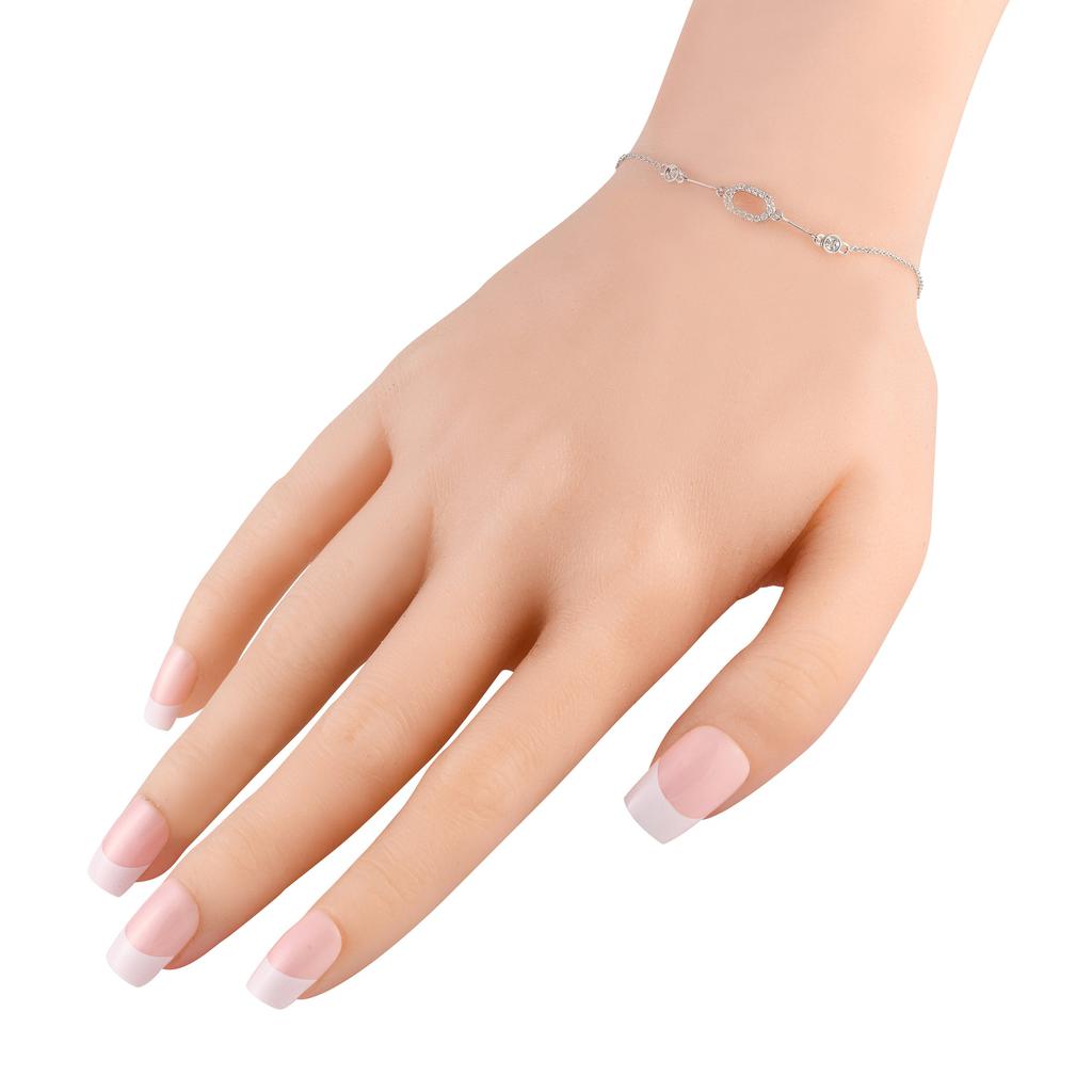 Non Branded LB Exclusive 14K White Gold 0.10ct Diamond Bracelet BR09660-W