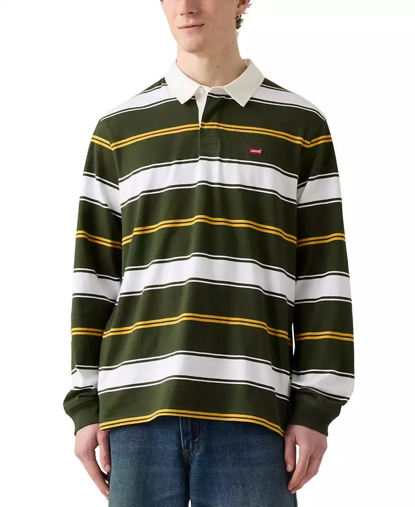 Levi's Men's Relaxed-Fit Long Sleeve Striped Rugby Shirt 1