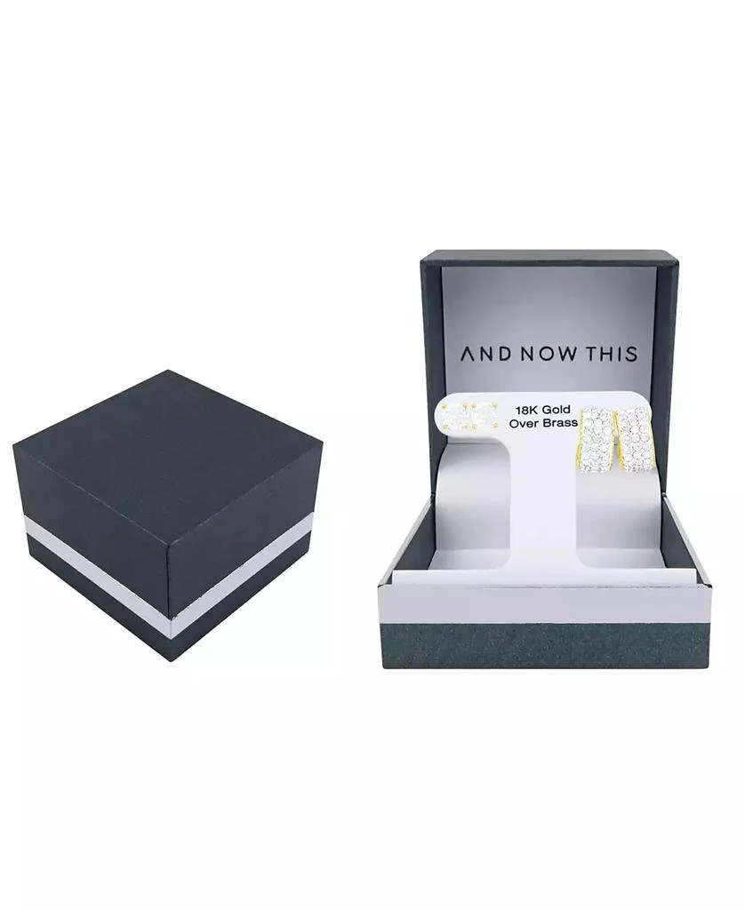 And Now This Crystal Stud and Hoop Earrings Set 3